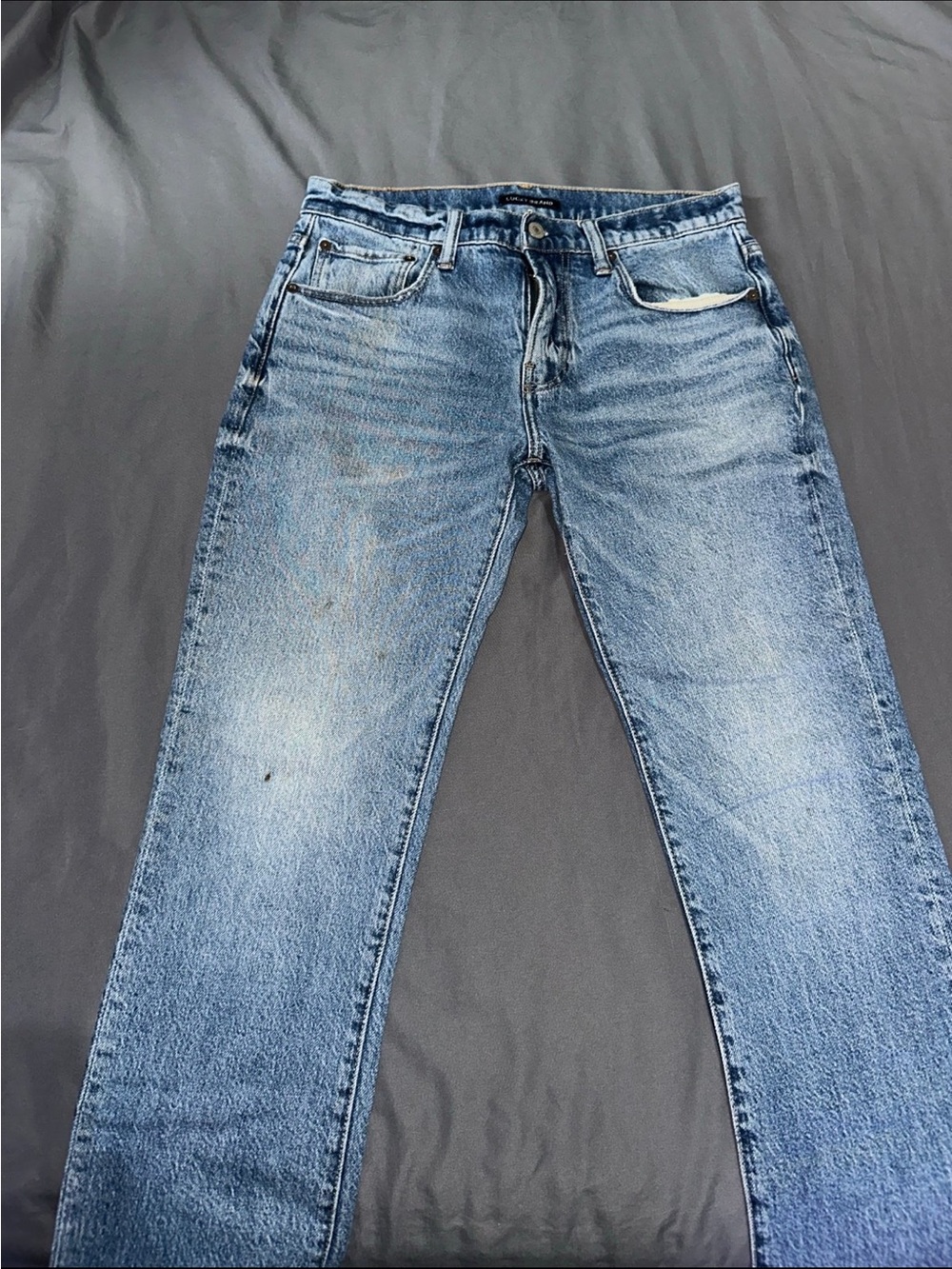Mens Lucky Brand Light Blue Straight Slim Jean 29x30
